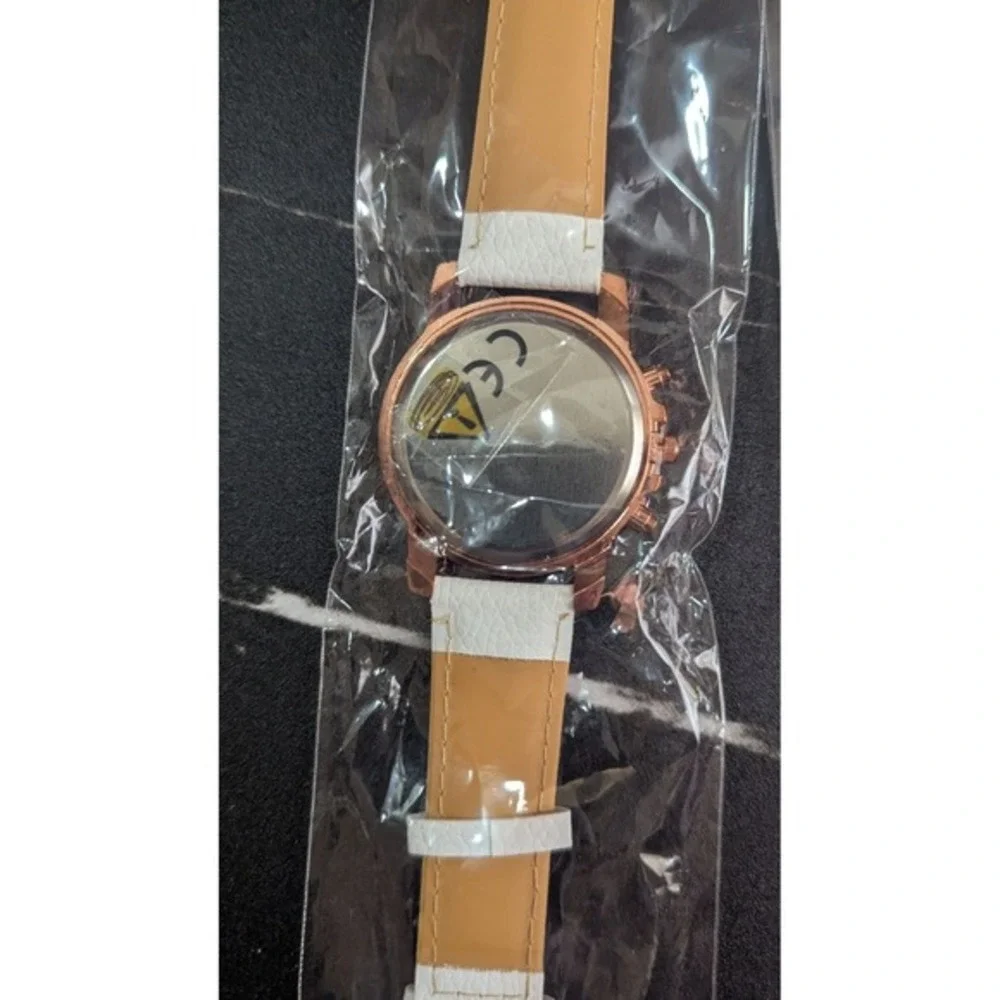 Geneva Rose Gold Tone Watch Set of 7 Colorful Bands New‎ Old Stock JH24